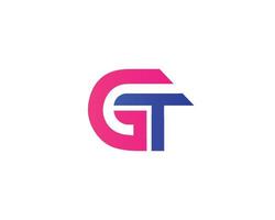 GT TG logo design vector template