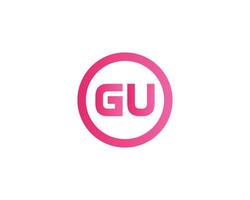 GU UG Logo design vector template