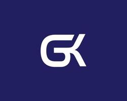 plantilla de vector de diseño de logotipo gk kg