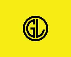 plantilla de vector de diseño de logotipo gl lg