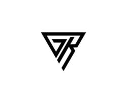 GR RG Logo design vector template