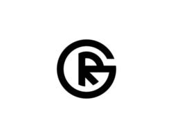 plantilla de vector de diseño de logotipo gr rg