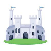 An editable flat icon of royal palace vector