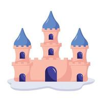 An editable flat icon of royal palace vector