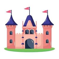 An editable flat icon of royal palace vector