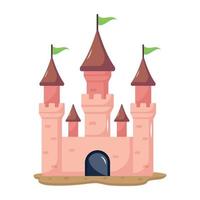 An editable flat icon of royal palace vector