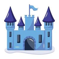 An editable flat icon of royal palace vector