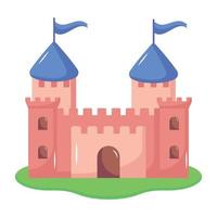An editable flat icon of royal palace vector