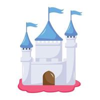 An editable flat icon of royal palace vector