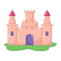 An editable flat icon of royal palace vector