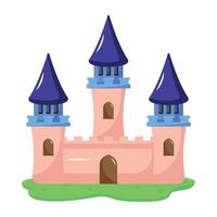 An editable flat icon of royal palace vector