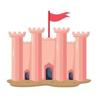 An editable flat icon of royal palace vector