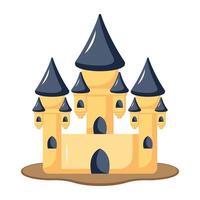 An editable flat icon of royal palace vector