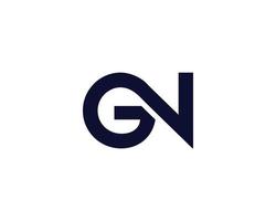 GN NG Logo design vector template