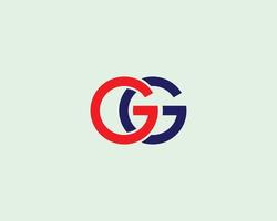 plantilla de vector de diseño de logotipo gg