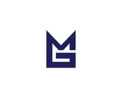 plantilla de vector de diseño de logotipo gm mg