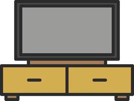 TV stand, illustration, on a white background. vector