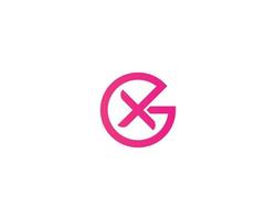 GX XG logo design vector template