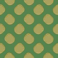 Cute kiwi , seamless pattern on a green background. vector