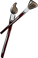 Brushes, illustration, vector on white background.