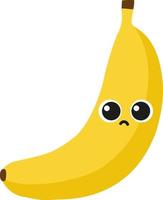 plátano triste, ilustración, vector sobre fondo blanco