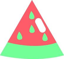 Watermelon slice, illustration, vector, on a white background. vector