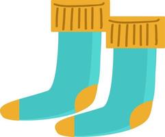 A pair of a socks, vector or color illustration.