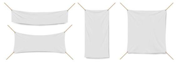 plantilla de banners de vinilo blanco en blanco