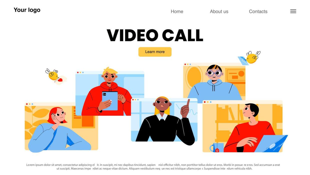 Video Call Template Vector Art, Icons, and Graphics for Free Download