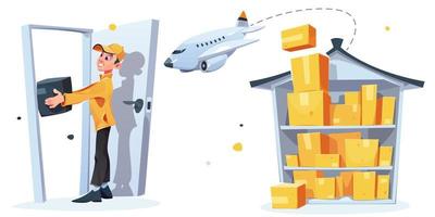 Delivery service logistic, express shipping vector