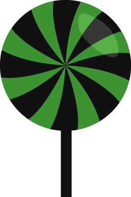 Halloween candy lolipop, illustration, vector on a white background.