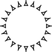 Tiny sun rays, illustration, vector on white background.