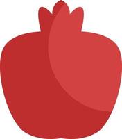 Red pomegranate, illustration, vector on a white background.