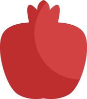 Red pomegranate, illustration, vector on a white background.