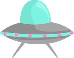 UFO, illustration, vector on white background