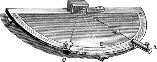 Law of Reflected Motion, vintage illustration. vector