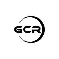 diseño del logotipo de la letra gcr en la ilustración. logotipo vectorial, diseños de caligrafía para logotipo, afiche, invitación, etc. vector