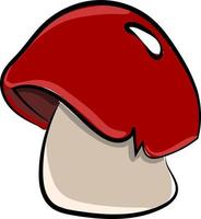 Red mushroom, illustration, vector on white background.