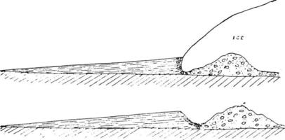 delantal frontal liso, ilustración vintage. vector