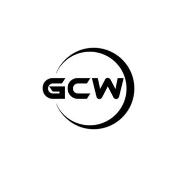 diseño del logotipo de la letra gcw en la ilustración. logotipo vectorial, diseños de caligrafía para logotipo, afiche, invitación, etc. vector
