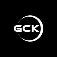 GCK letter logo design in illustration. Vector logo, calligraphy designs for logo, Poster, Invitation, etc.