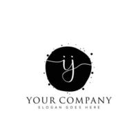 Initial IJ beauty monogram and elegant logo design, handwriting logo of initial signature, wedding, fashion, floral and botanical with creative template. vector