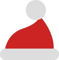 Red festive hat, illustration, vector on a white background.