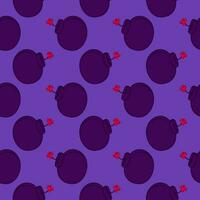 Little bombs , seamless pattern on a purple background. vector