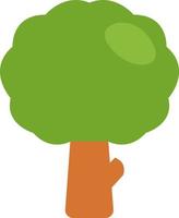 Green tree, illustration, vector on a white background.