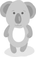 Flat koala, illustration, vector on white background.