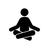 icono de fitness de yoga vector