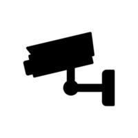 icono plano de cámara de seguridad vector