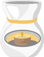 Candle with aroma, illustration, vector on white background