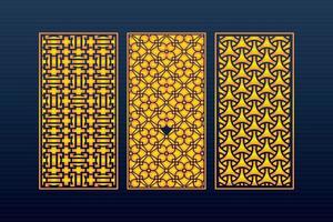 Abstract Geometric islamic Background Decorative Arabic Ornament Cnc Cut Laser Pattern vector